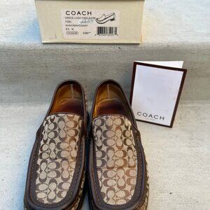 Coach Brown Signature Canvas Loafers
